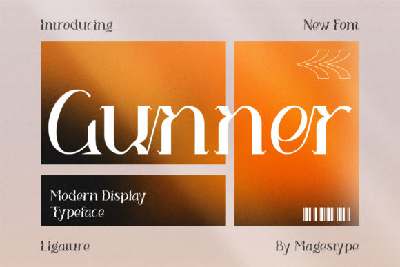 Gunner: A Modern Whimsical Wavy Display Font