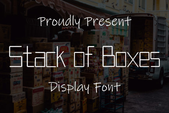 Stack of Boxes: A Squared Lettered Display Font for Modern Design