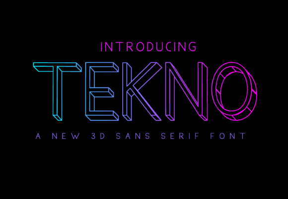 Tekno: The Ultimate 3D Display Font for Modern Design